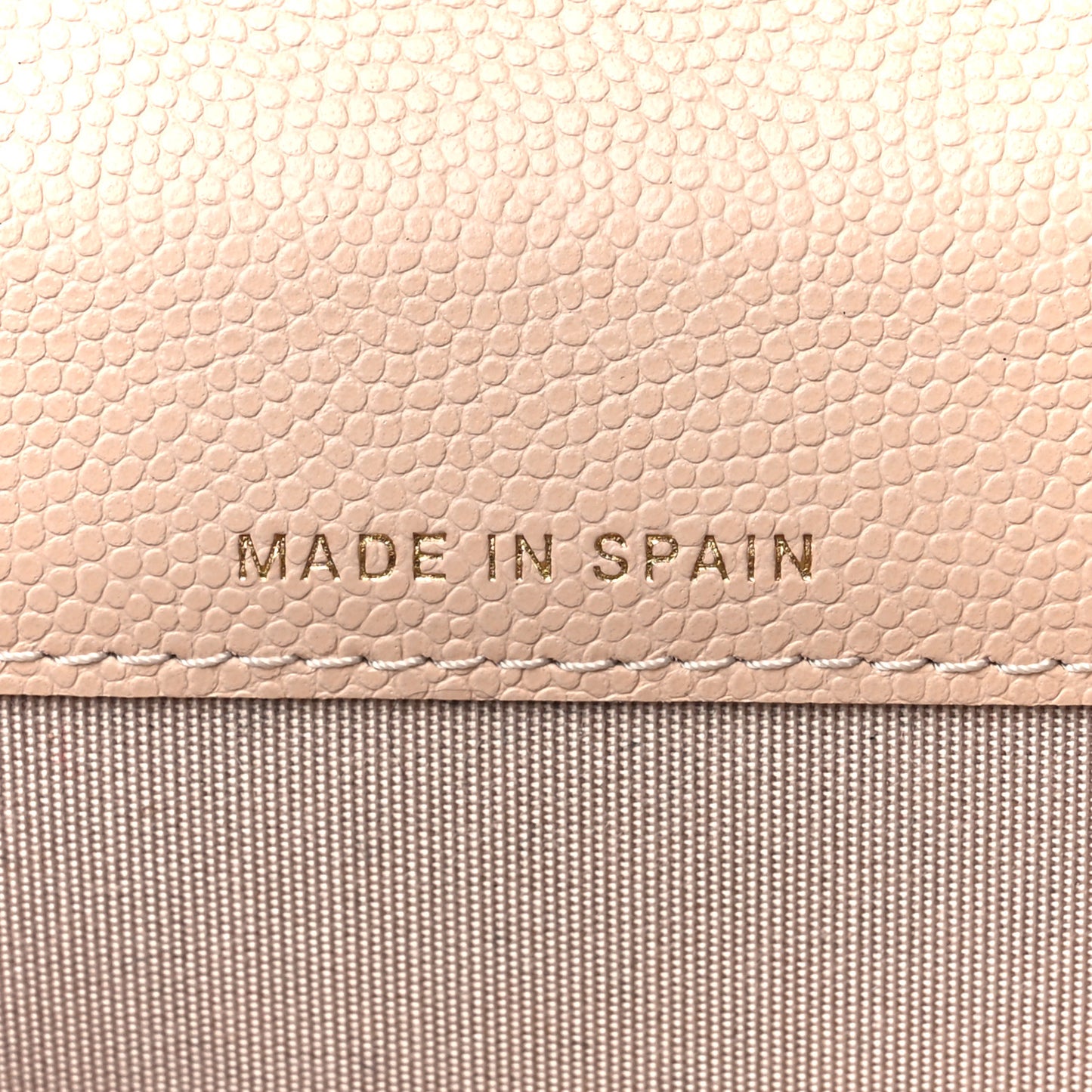 Caviar Pearl Quilted Coco Candy Flap Card Holder Beige