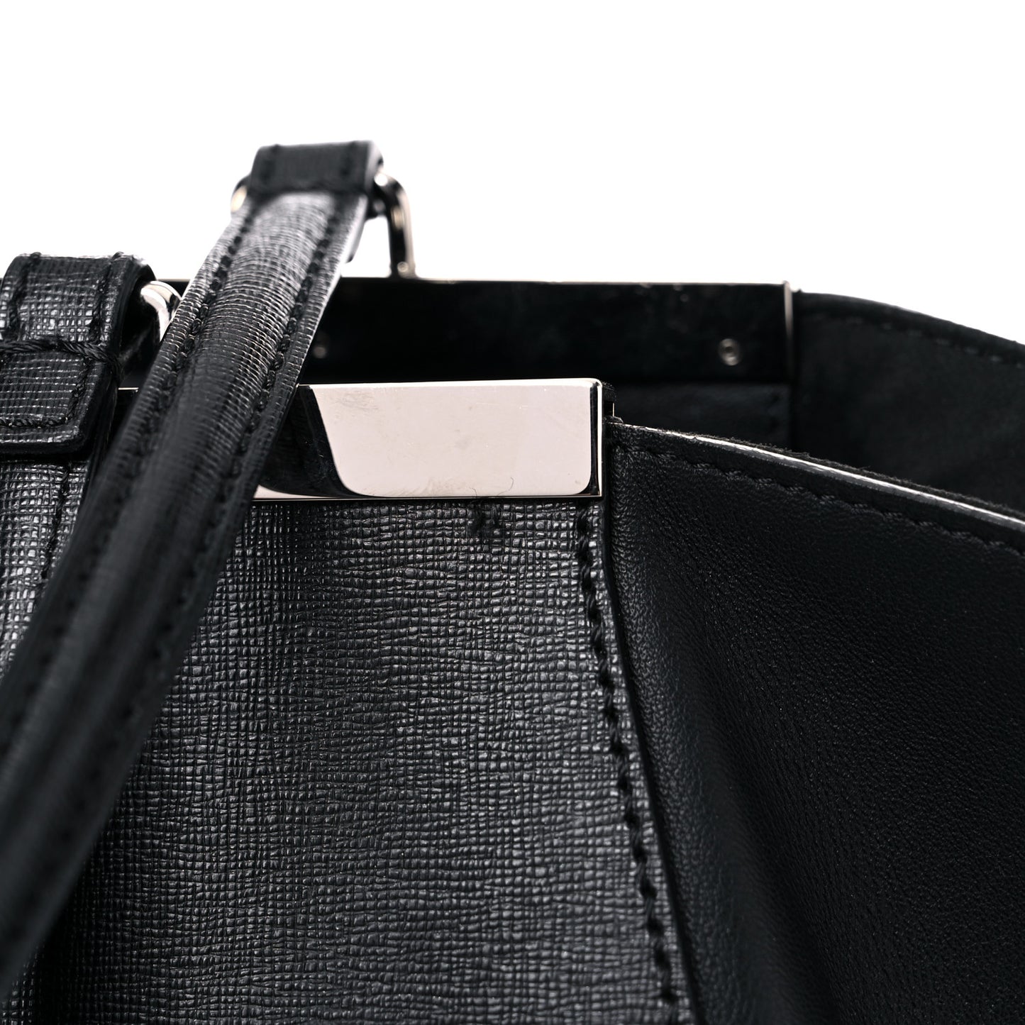 Vitello Elite Bi Color 3Jours Tote Argento Black