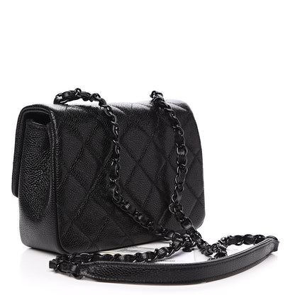 Chanel Caviar Quilted Incognito Mini Square Flap Black 2 of 9