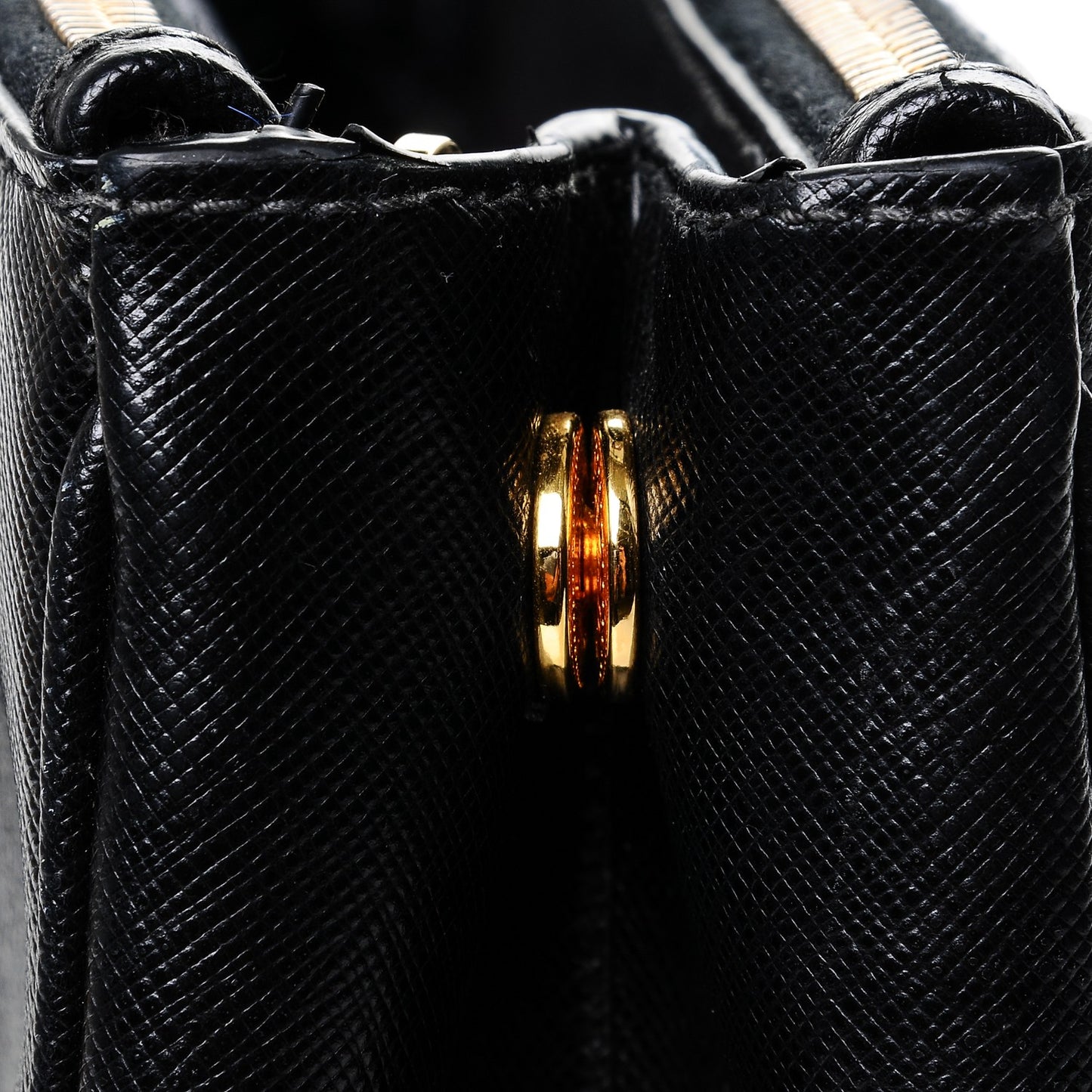 Saffiano Small Galleria Double Zip Tote Black