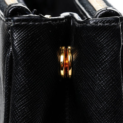 Prada Saffiano Small Galleria Double Zip Tote Black 8 of 8