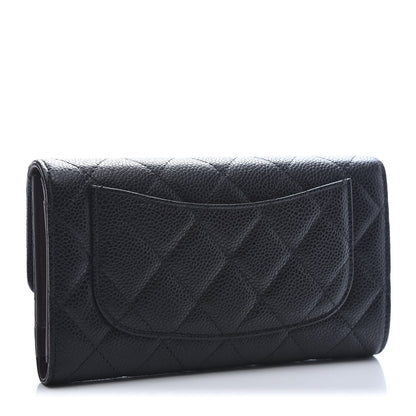 Chanel Caviar Quilted Large Flap Wallet Black 3 of 11