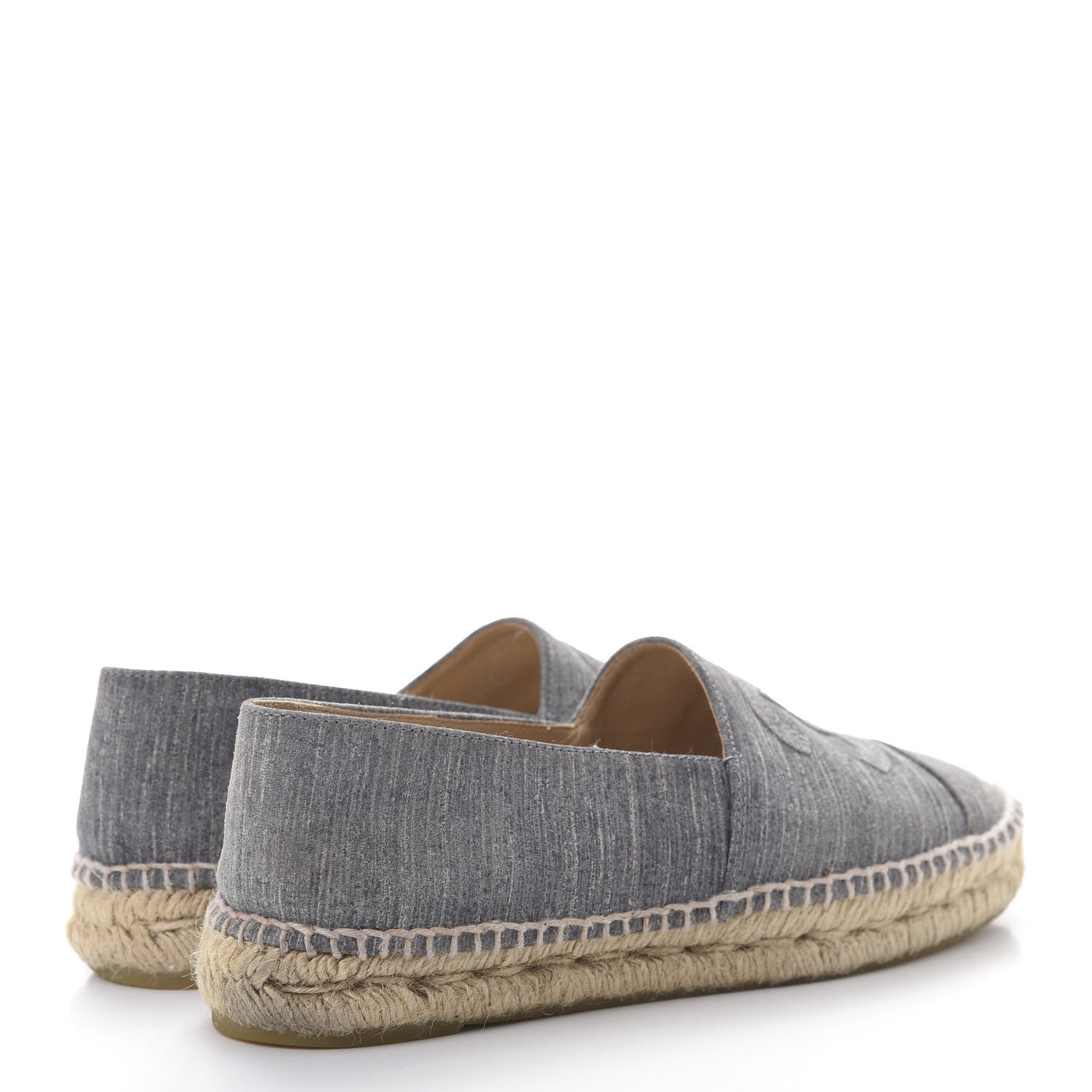 Chanel Striated Suede Espadrilles 39 Dark Grey 4 of 11