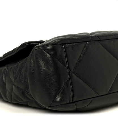 Chanel Goatskin Quilted Large Chanel 19 Flap Black 9 of 10