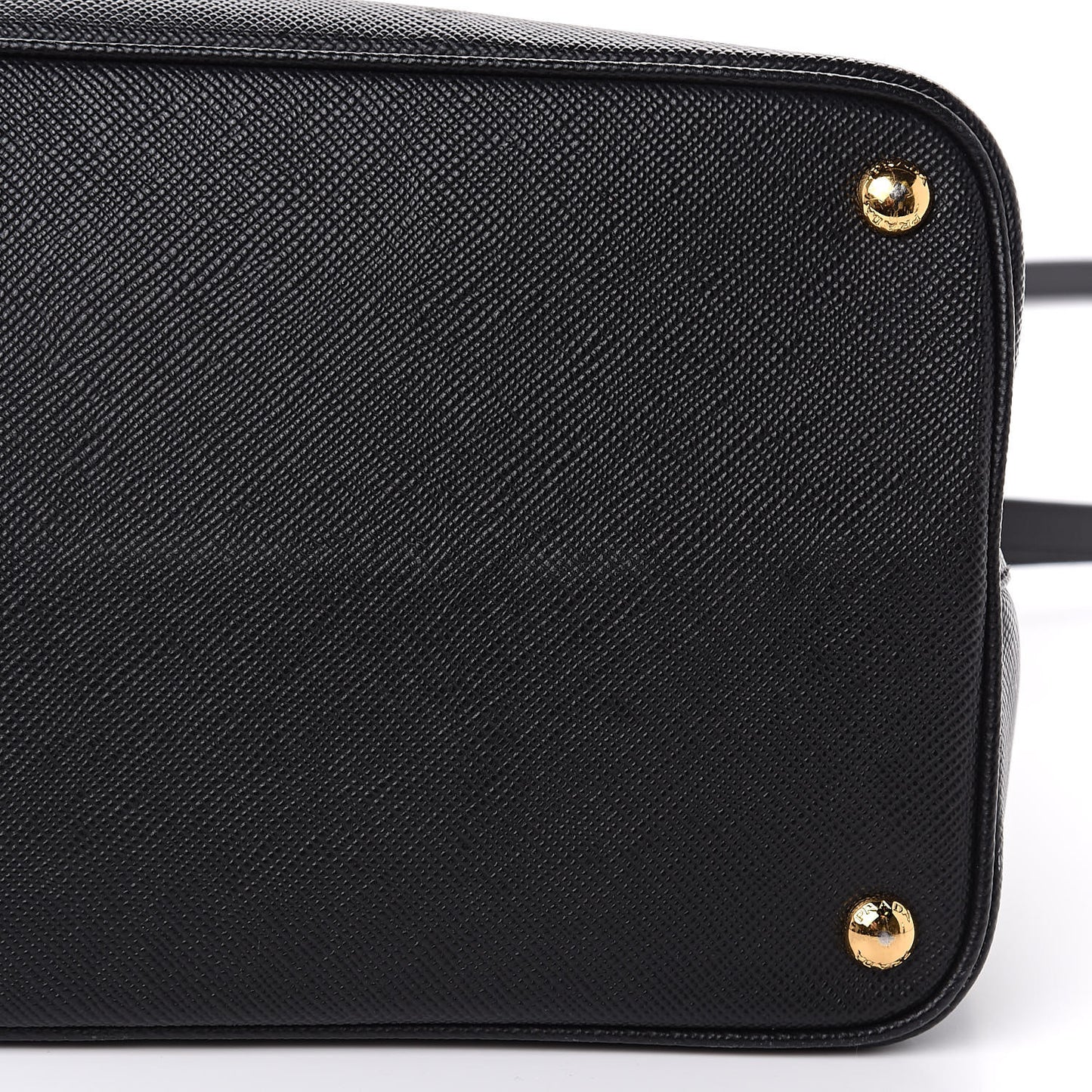 Saffiano Cuir Large Double Bag Black Fuoco