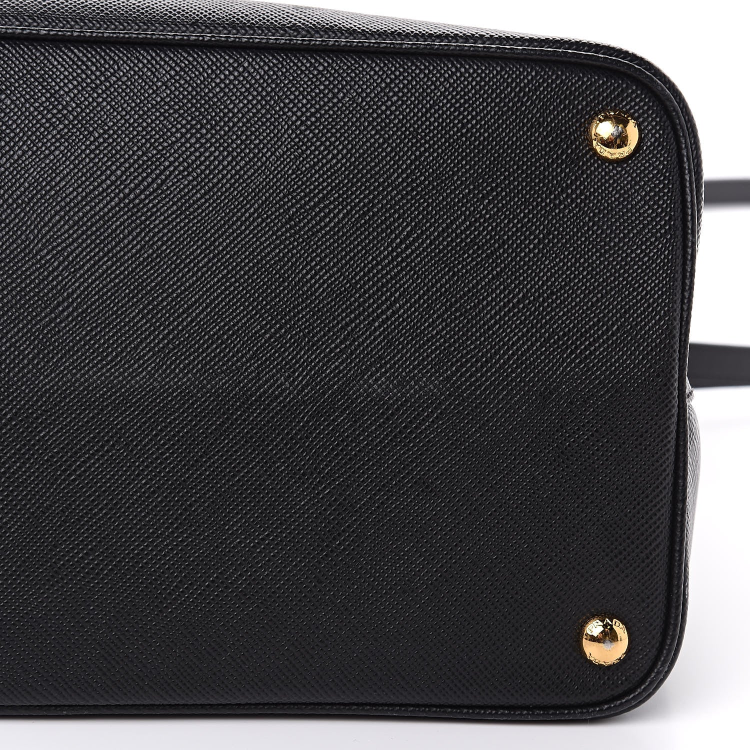 Prada Saffiano Cuir Large Double Bag Black Fuoco 11 of 13