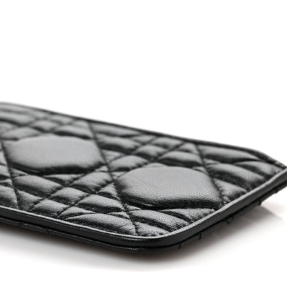 Christian Dior Lambskin Cannage Lady Dior Key Pouch Black 8 of 8