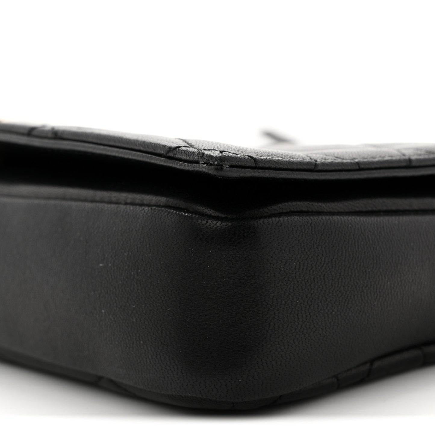 Lambskin Quilted Monogram Kate 99 Black