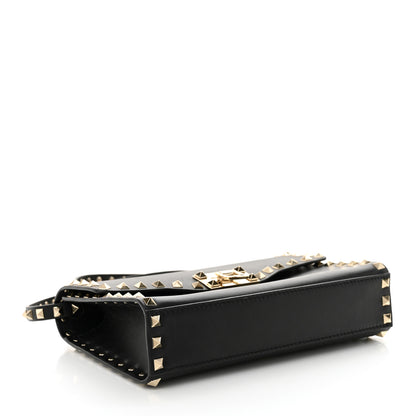 Valentino Garavani Vitello Medium Rockstud Flip Lock Crossbody Bag Black 4 of 9