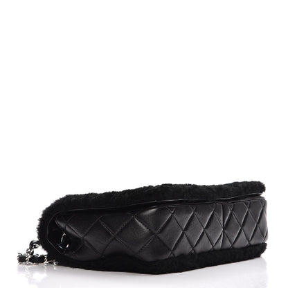 Chanel Shearling Lambskin Medium 100% Flap Black 4 of 10