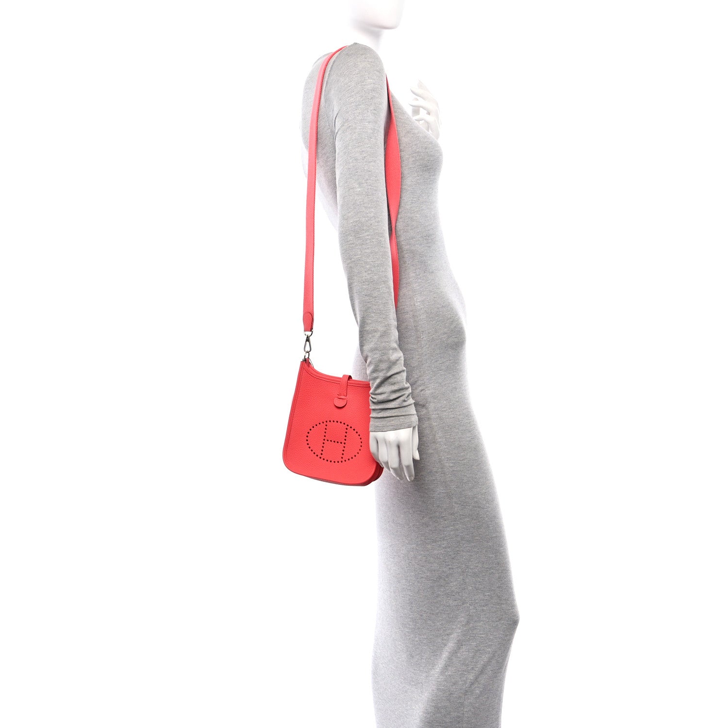 Hermes Taurillon Clemence Evelyne TPM Rouge Pivoine 2 of 12