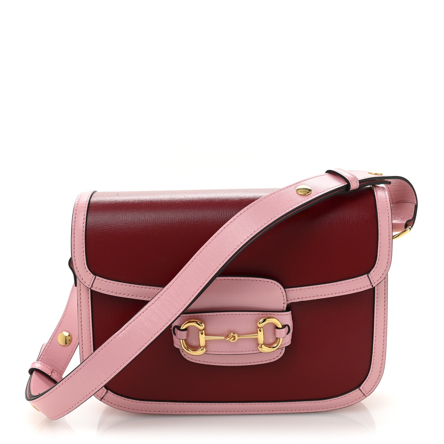Gucci Azalea Calfskin Horsebit 1955 Shoulder Bag New Cherry Red Wild Rose 1 of 12