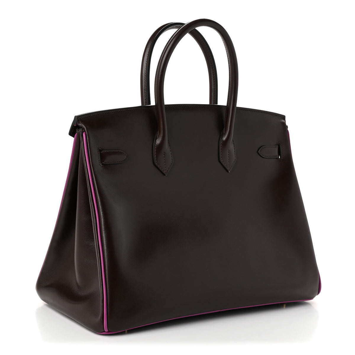 Hermes Box Bi-Color Birkin 35 Ebene Cyclamen 3 of 10