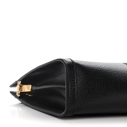 Gucci Calfskin GG Web Small Ophidia Chain Shoulder Bag Black 9 of 11