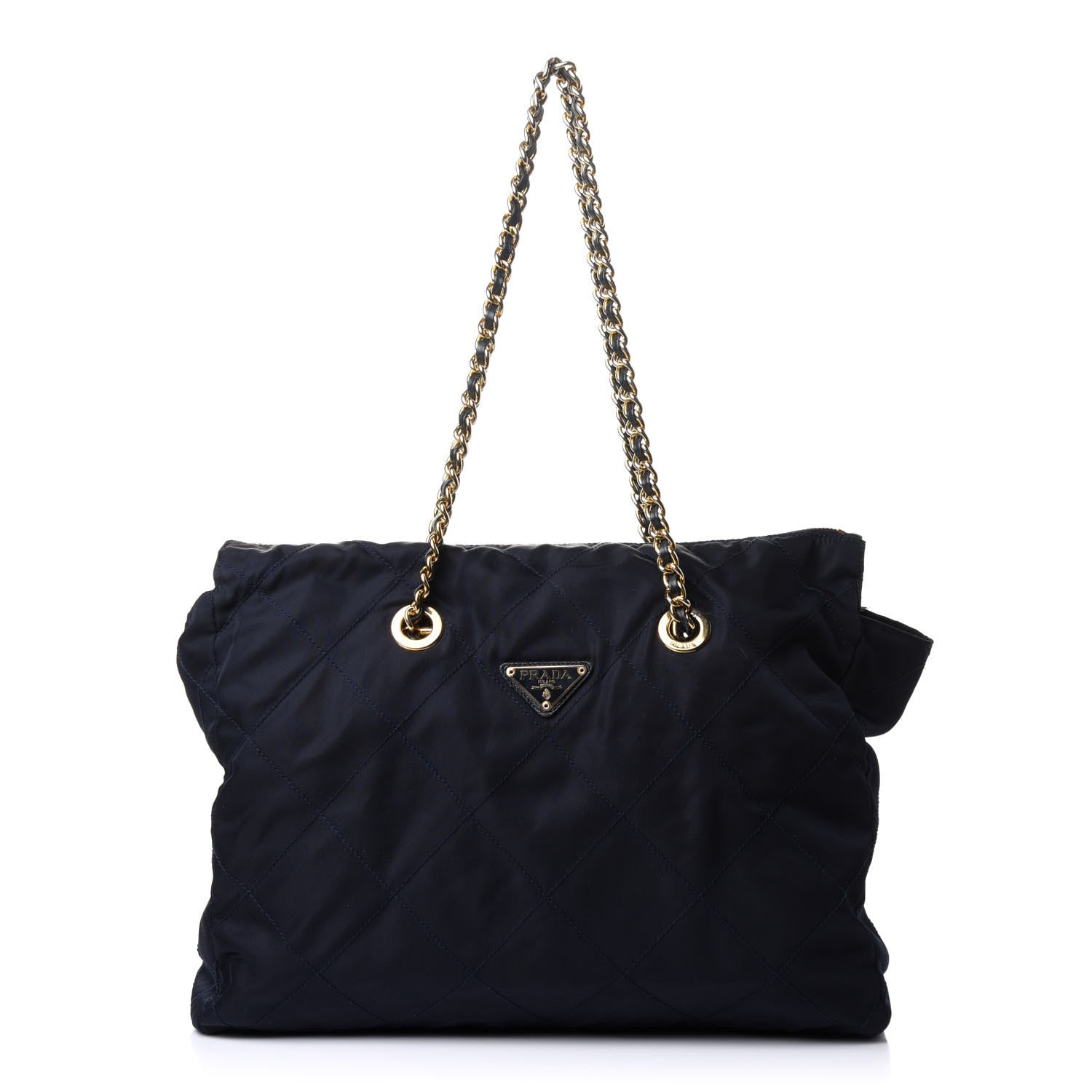Prada Tessuto Nylon Quilted Shoulder Bag Blue 1 of 10