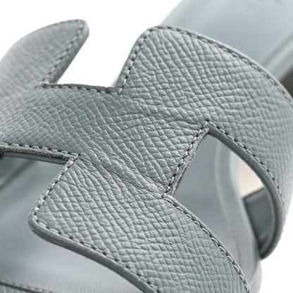 Hermes Epsom Oasis Sandals 37.5 Gris Antarctique 9 of 11