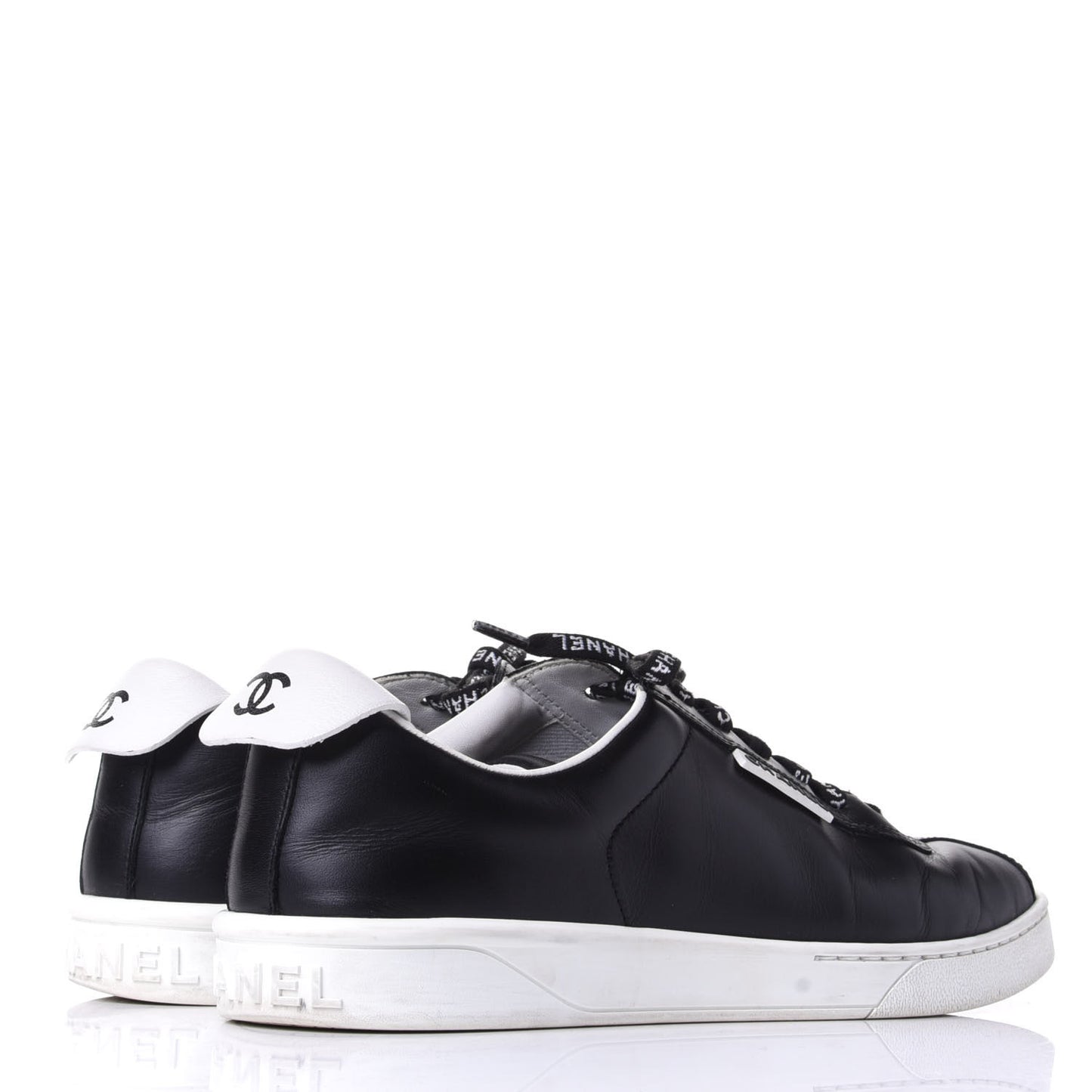 Calfskin CC Womens Sneakers 40.5 Black