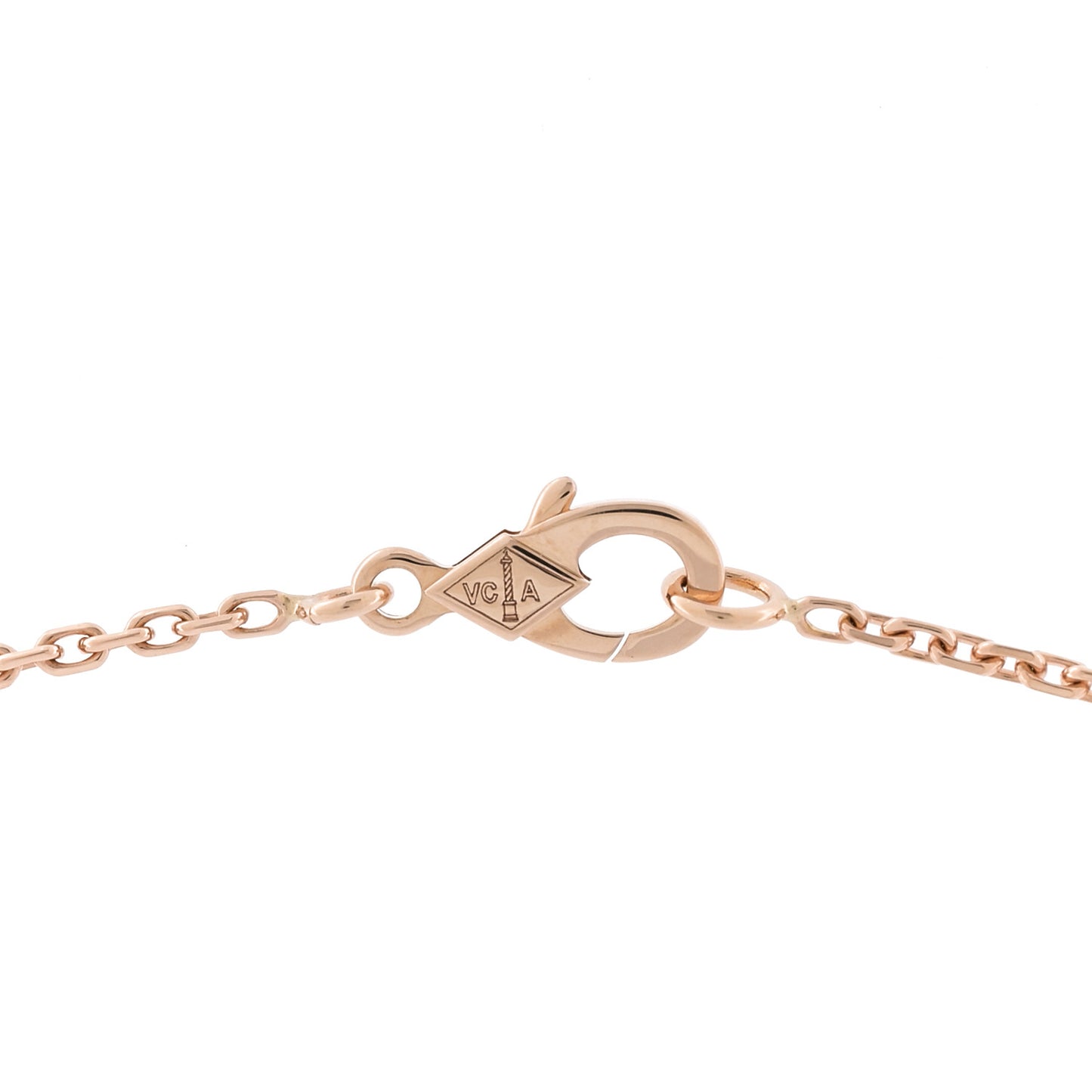 18K Rose Gold Diamond Pink Sapphire Small Frivole Pendant Necklace
