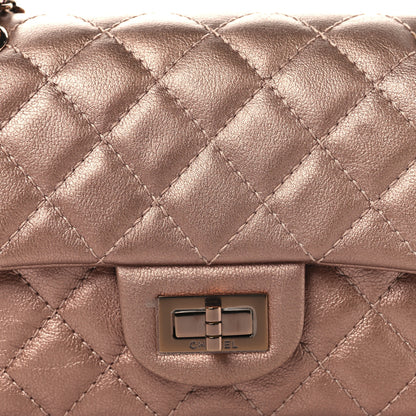 Chanel Metallic Grained Calfskin Quilted 2.55 Reissue Mini Flap Copper Pink 8 of 10
