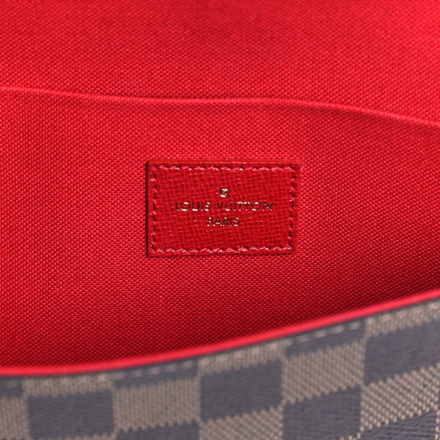 Louis Vuitton Damier Ebene Pochette Felicie Chain Wallet 6 of 11