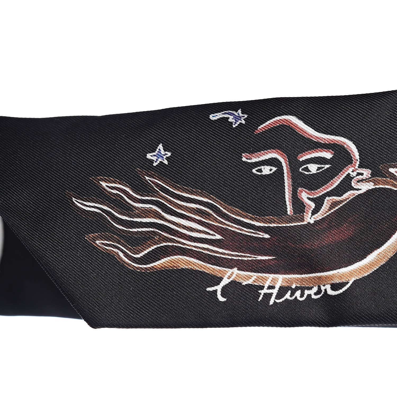 Christian Dior Silk L'Hiver Mitzah Scarf Black 8 of 9