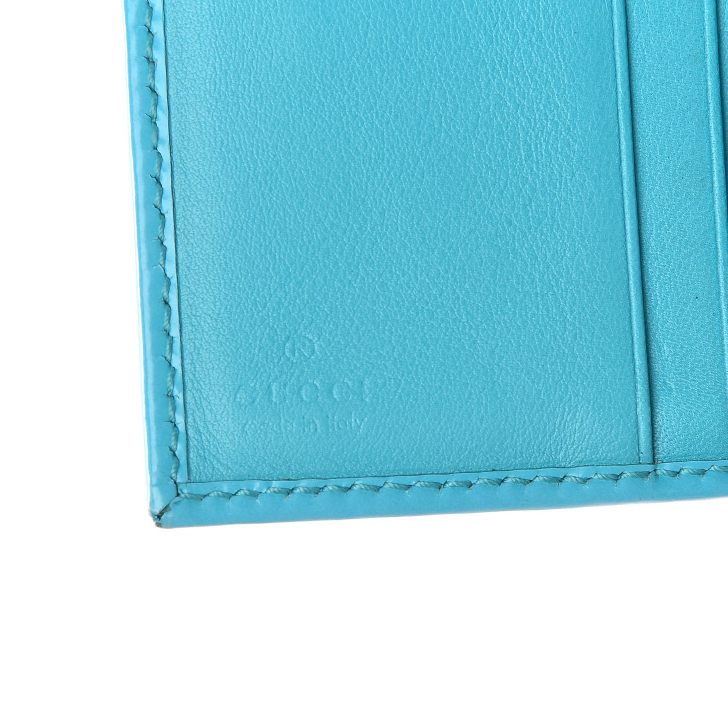 Shade Lux Calfskin Swarovski Crystal Mini GG Sparkling French Flap Wallet Turquoise