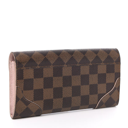 Louis Vuitton Damier Ebene Caissa Wallet Rose Ballerine 3 of 9