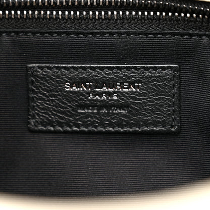 Saint Laurent Crinkled Calfskin Matelasse Monogram Medium Niki Chain Satchel Blanc Vintage 7 of 12