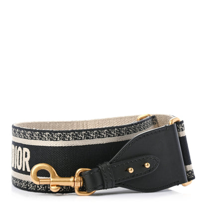Christian Dior Canvas Embroidered Shoulder Strap Blue 1 of 4