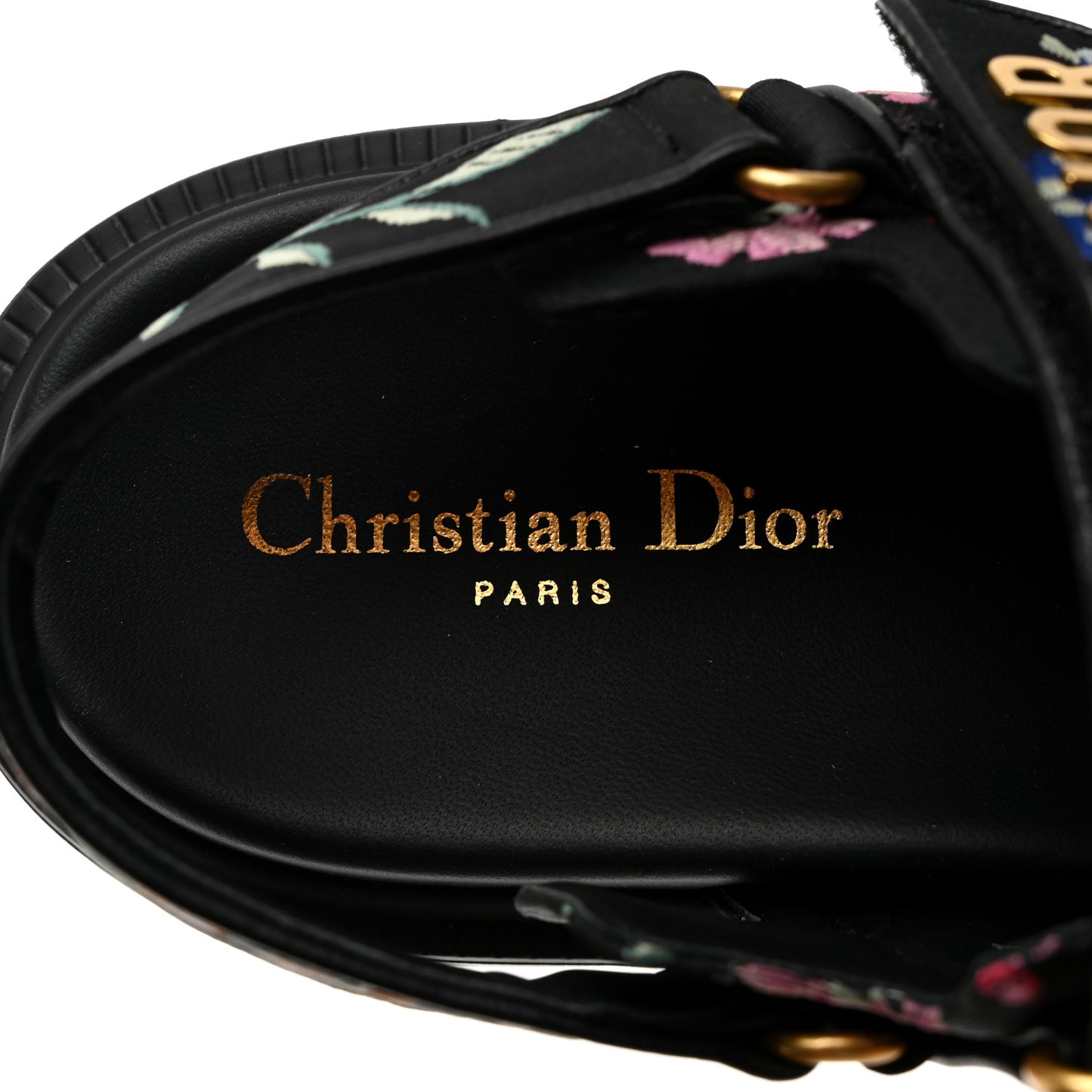 Technical Fabric Petites Fleurs Print Dioract Sandals 40 Black Multicolor