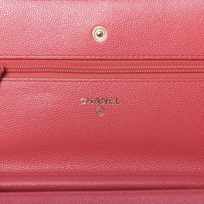 Chanel Caviar Quilted Wallet On Chain WOC Pink 6 of 12