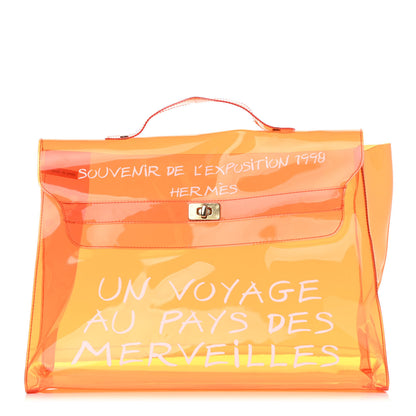 Hermes Vinyl Souvenir De L'Exposition Kelly Orange 1 of 4