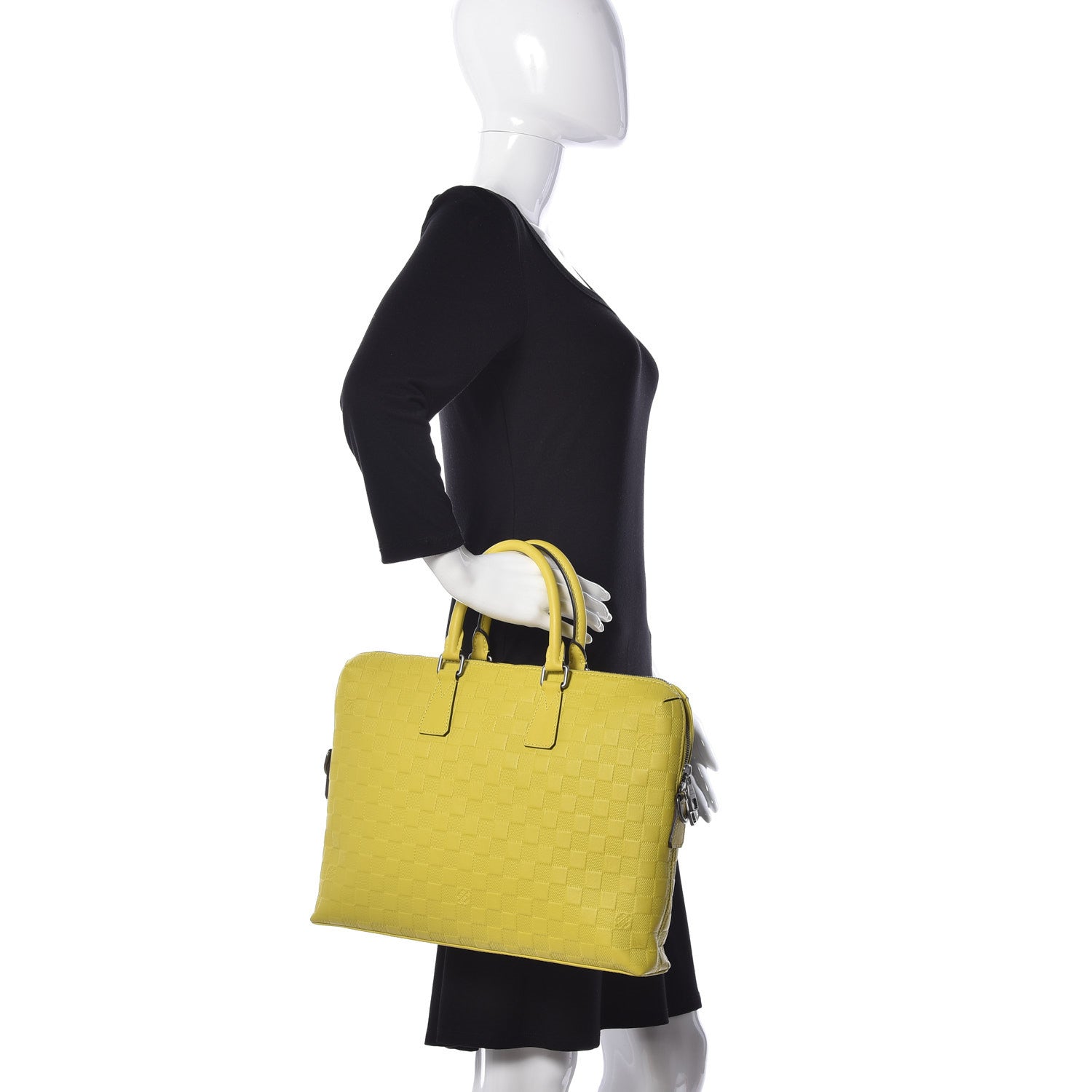 Louis Vuitton Damier Infini Porte-Documents Vert Acide 2 of 9