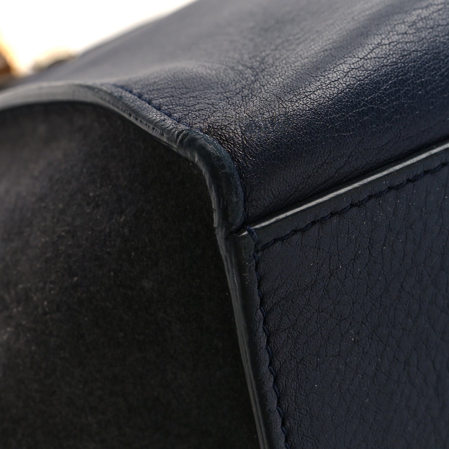 Smooth Calfskin Suede Medium Tri-Color Trapeze Midnight