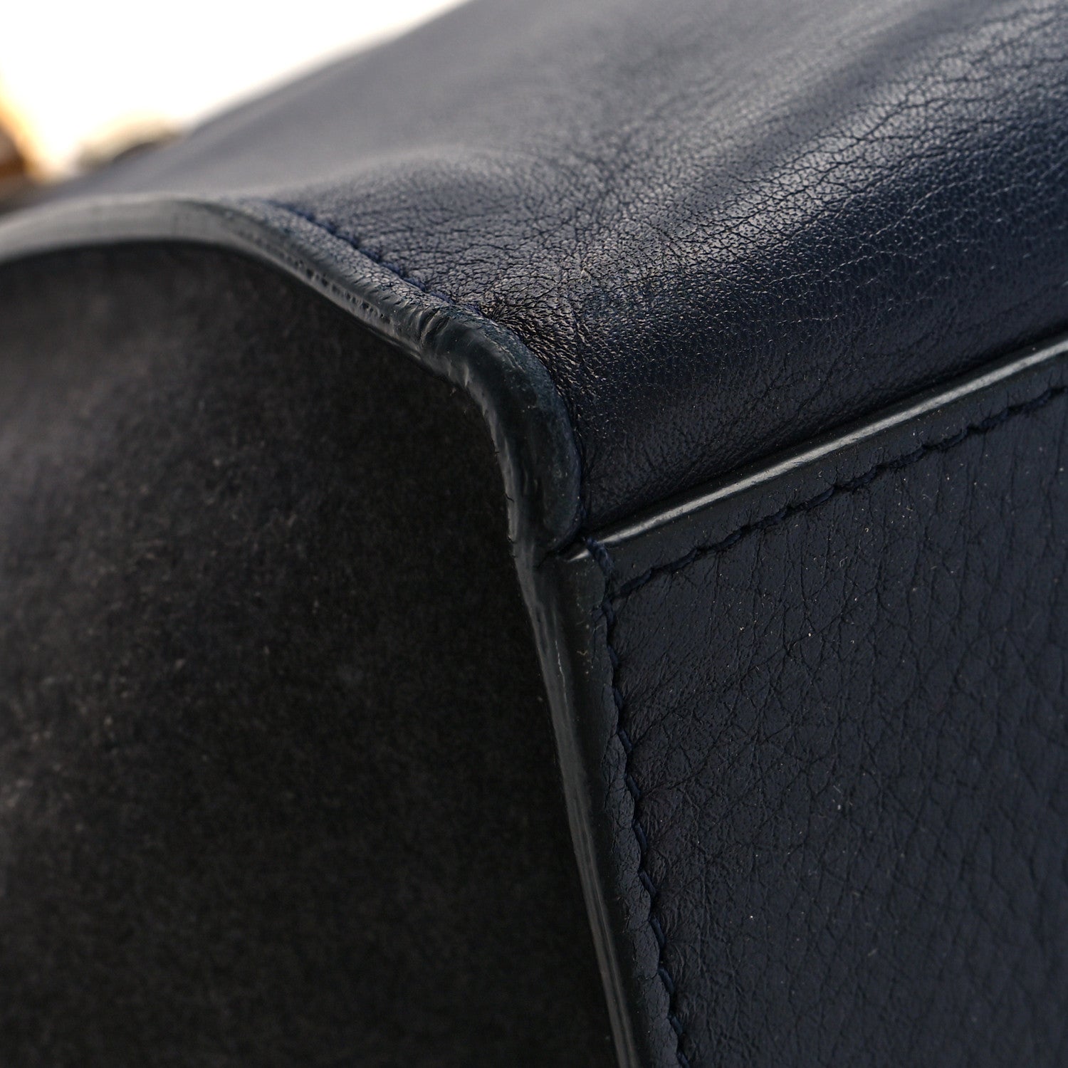 Celine Smooth Calfskin Suede Medium Tri-Color Trapeze Midnight 9 of 19
