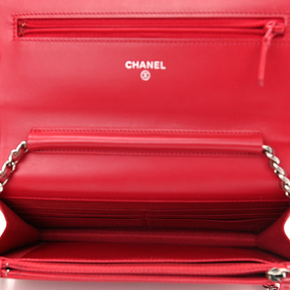 Chanel Caviar Timeless CC Wallet On Chain WOC Dark Pink 4 of 11