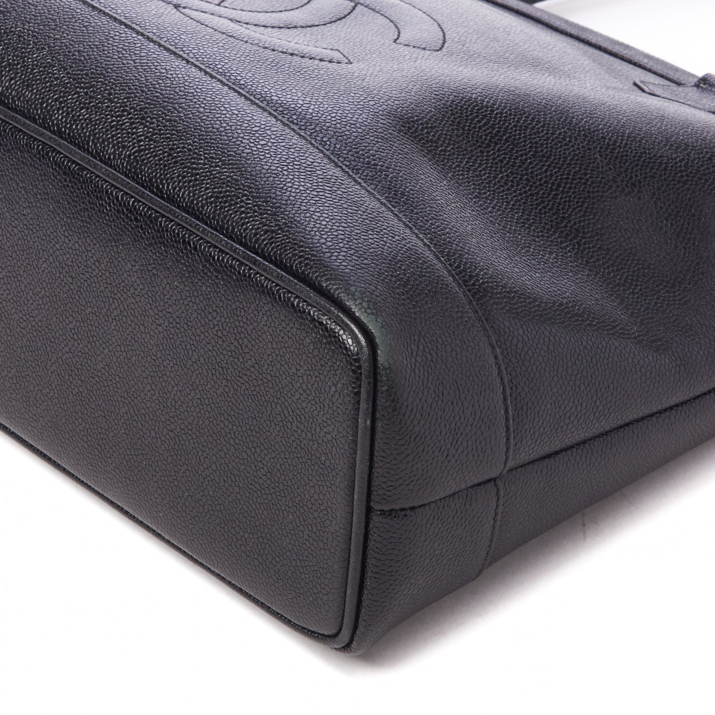 Caviar Large CC Shoulder Bag Black