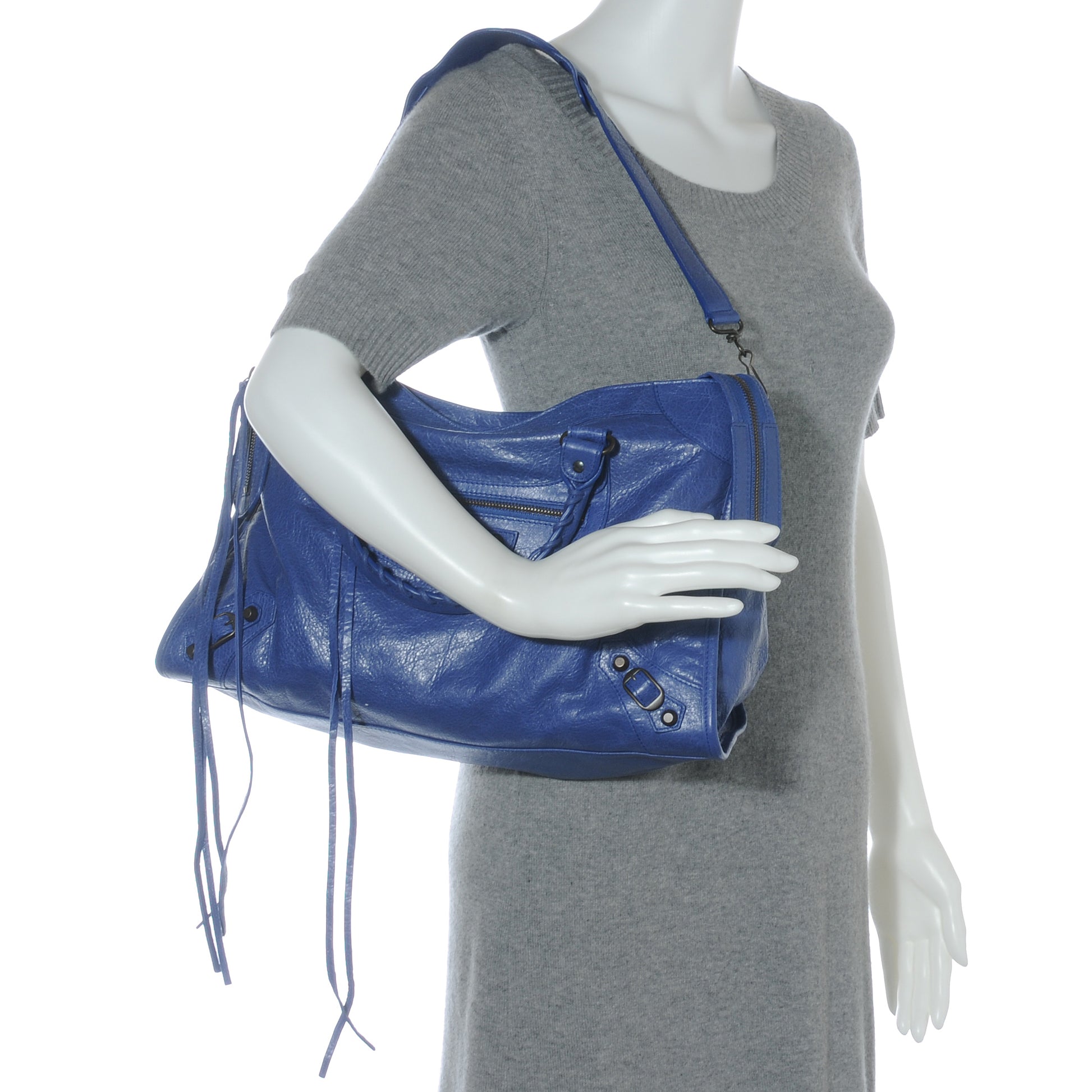 Balenciaga Agneau Classic Hardware City Bleut Bleu Glacier 2 of 7