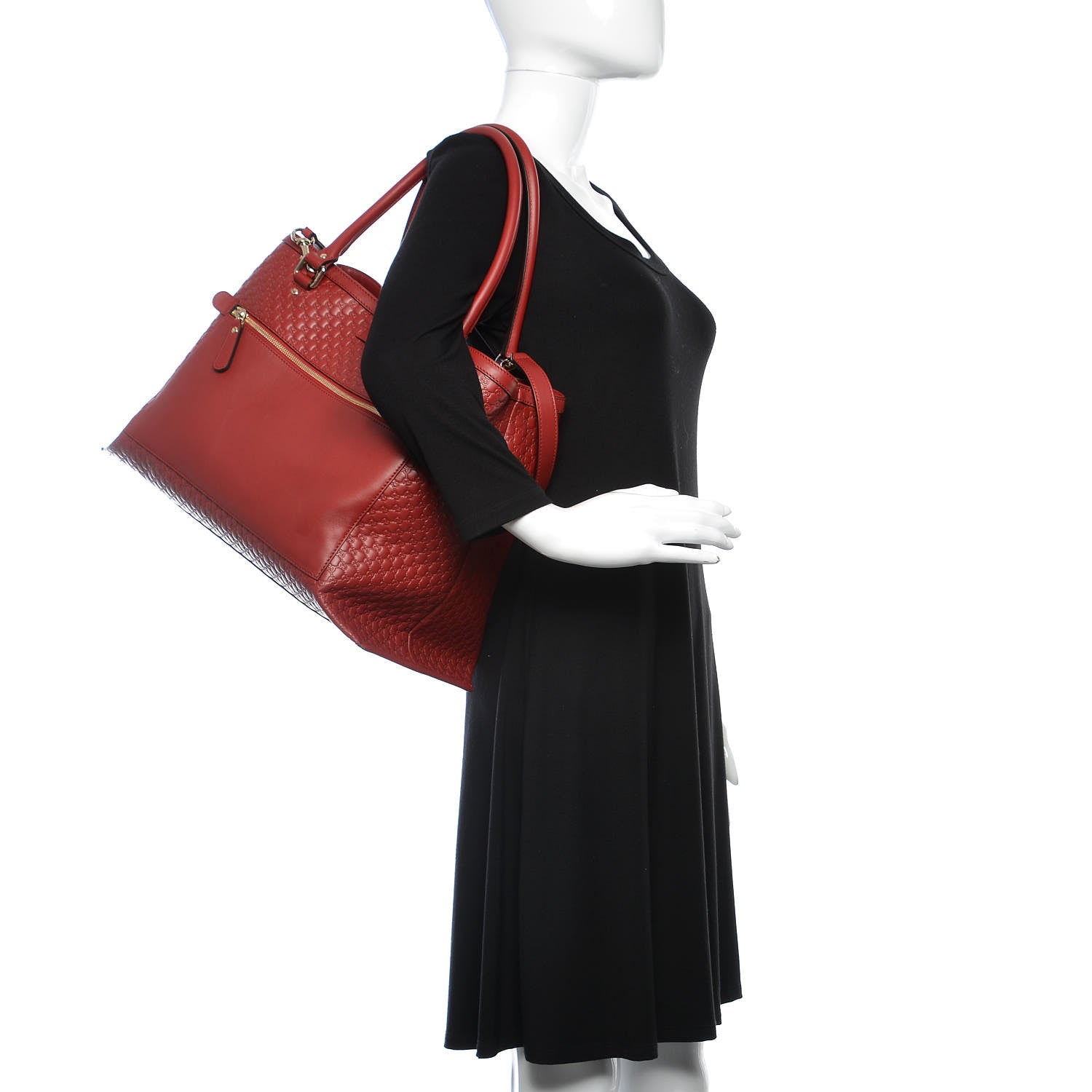 Gucci Soft Microguccissima Large Tote Red 3 of 12