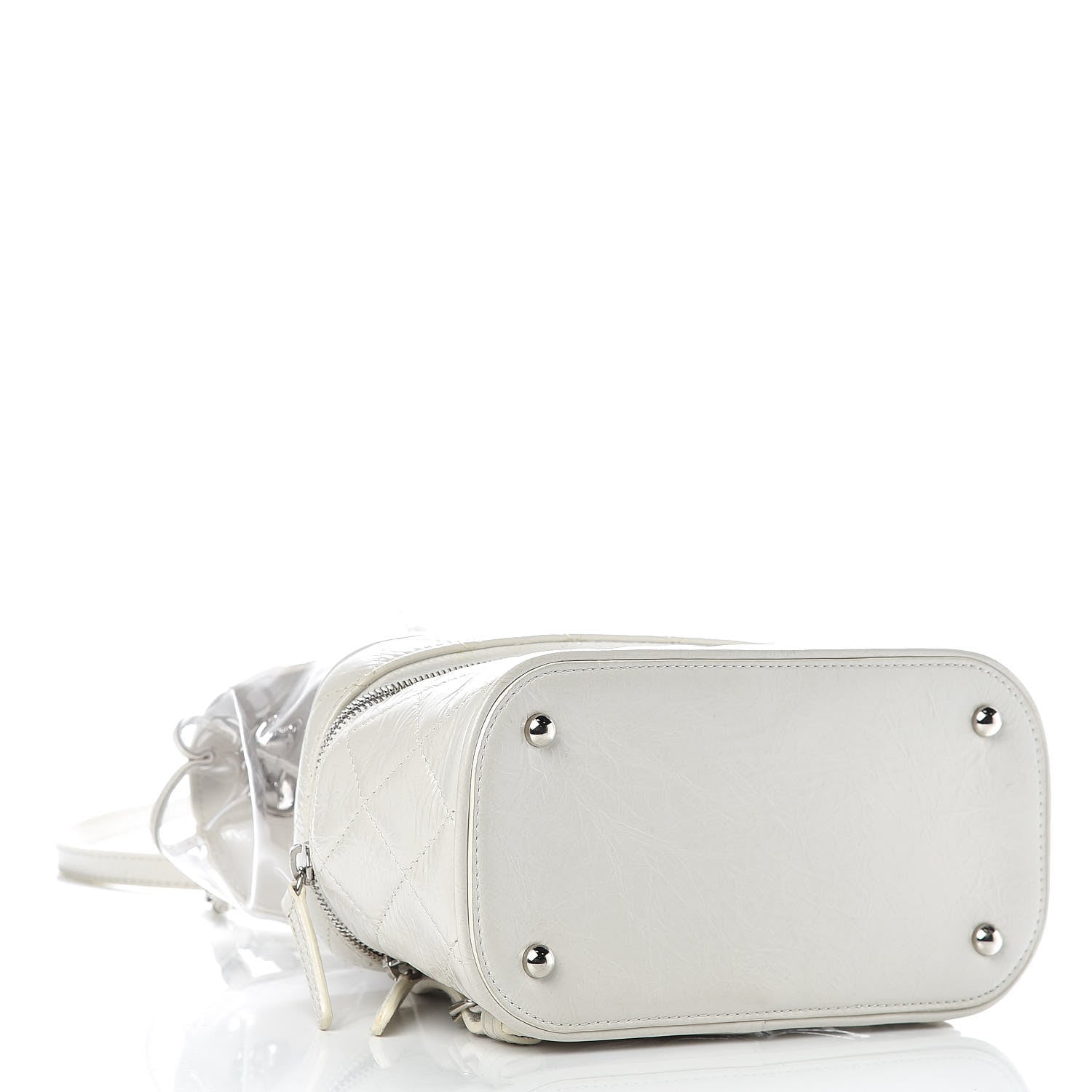Chanel Crumpled Calfskin PVC Quilted Backpack White 4 of 13