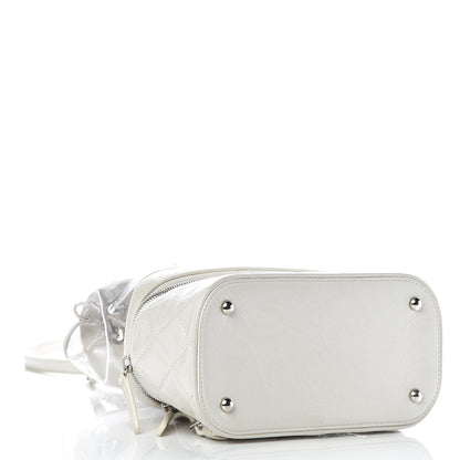 Chanel Crumpled Calfskin PVC Quilted Backpack White 4 of 13