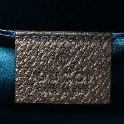 Gucci GG Supreme Monogram Textured Dollar Calfskin Web Small Ophidia Dome Shoulder Bag Beige Ebony New Acero 6 of 10
