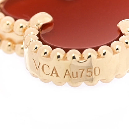 Van Cleef & Arpels 18K Yellow Gold Carnelian 5 Motifs Vintage Alhambra Bracelet 3 of 5