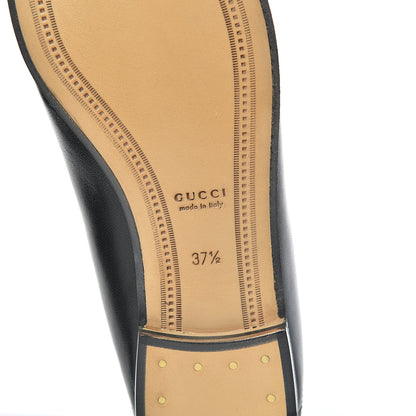 Gucci Lambskin Womens Brixton Horsebit Loafers 37.5 Black 6 of 9