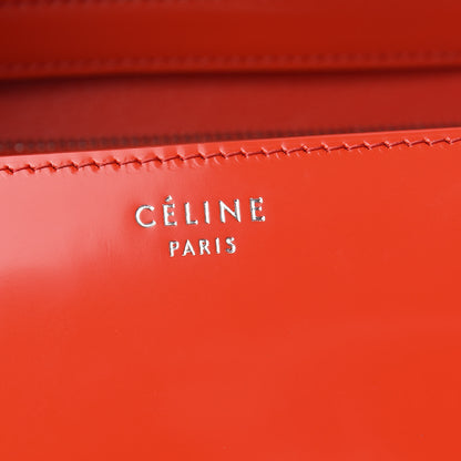 Celine Spazzolato Calfskin Classic Box Medium Flap Vermillion 6 of 15