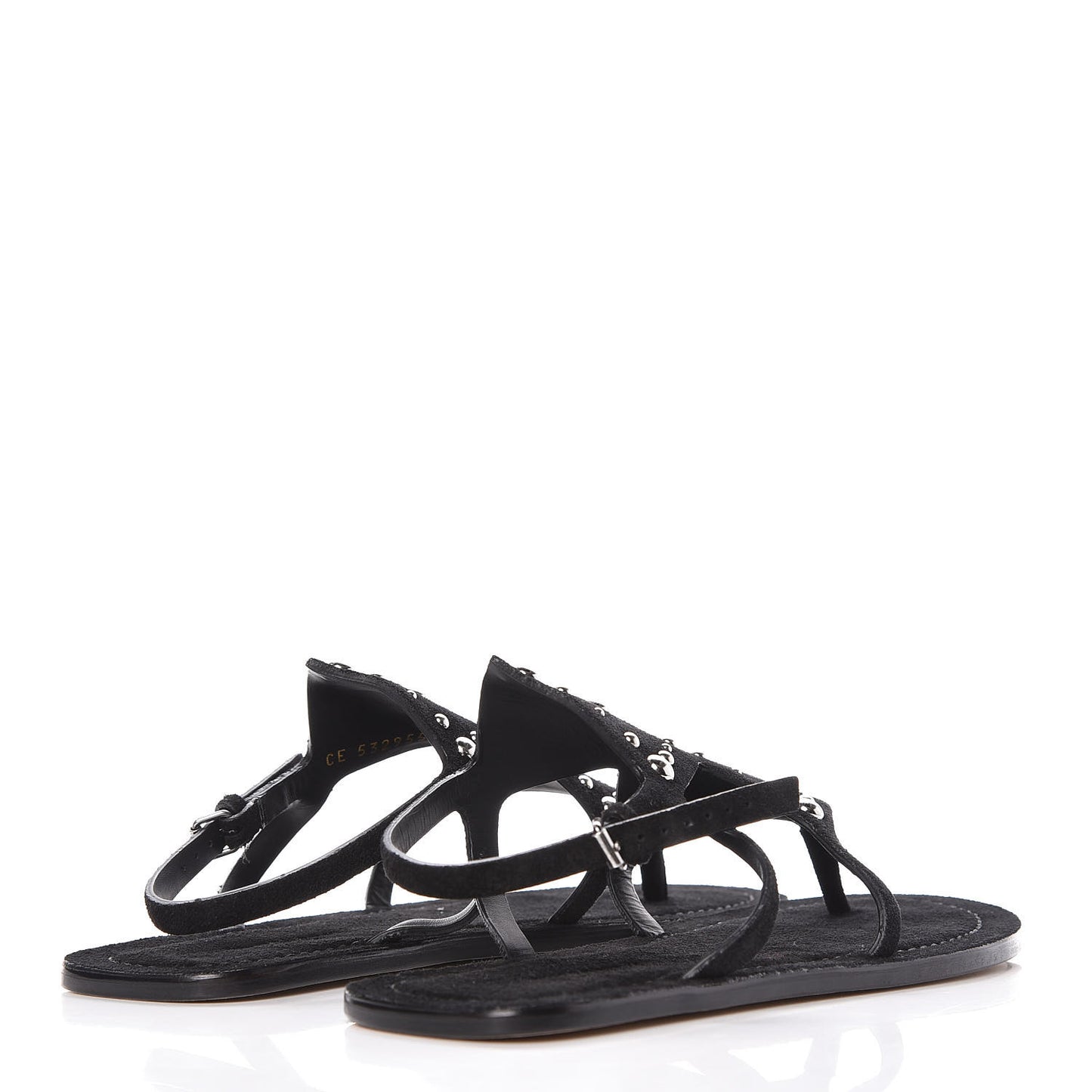 Suede Studded Ella Sandals 39 Black