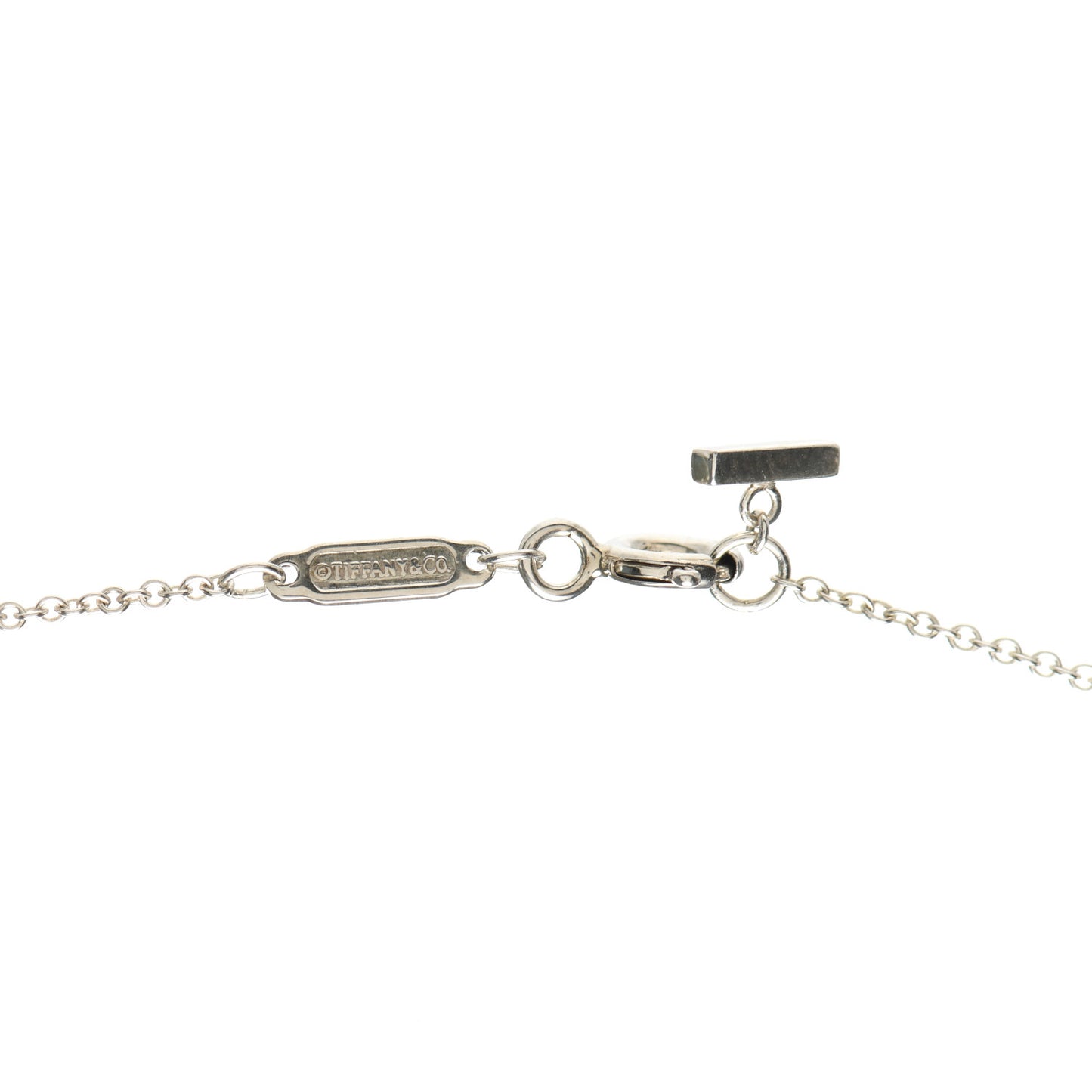 Sterling Silver Large T Smile Pendant Necklace