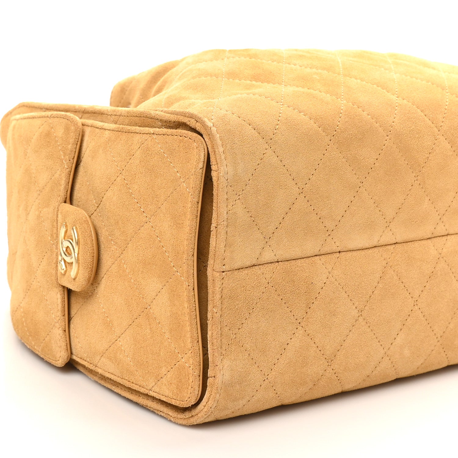 Chanel Suede Quilted Small Chanel 25 Handbag Beige 9 of 10
