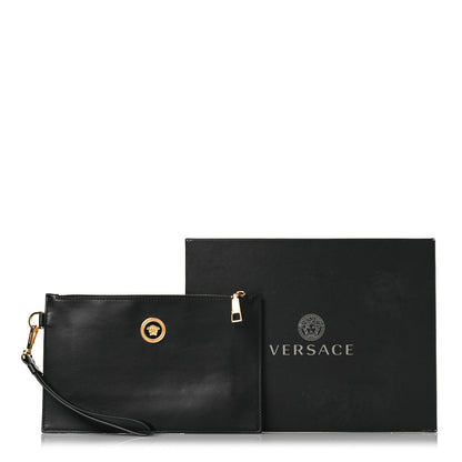 Versace Calfskin La Medusa Large Pouch Black 8 of 8