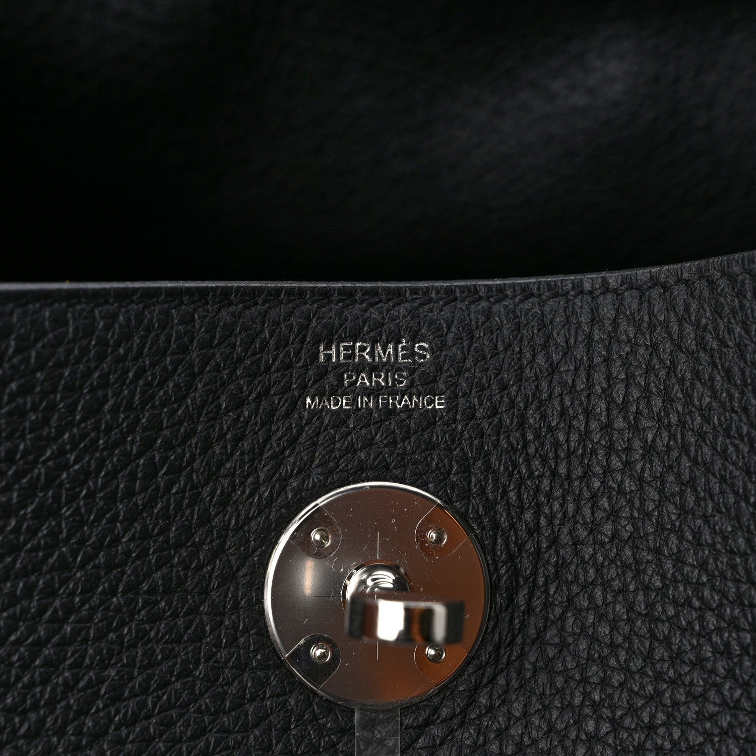 Hermes Taurillon Clemence Lindy 26 Black 6 of 10